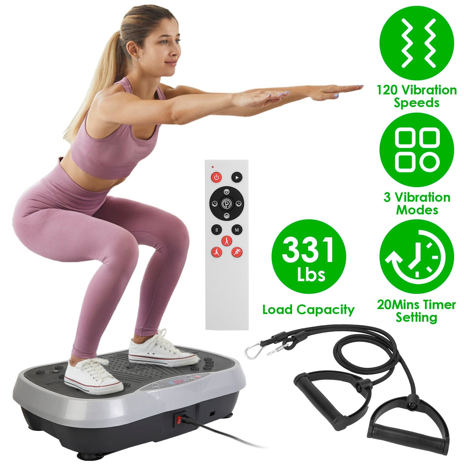 Vibration Exercise Machine Resistance Bands