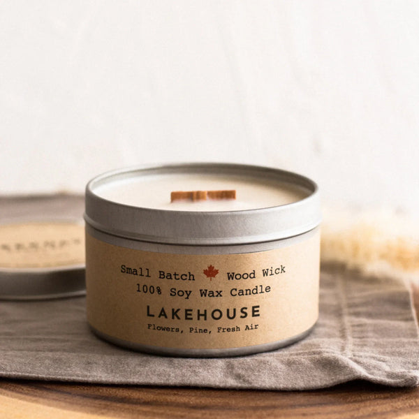 Golden Light Lakehouse Scented Candle Meditation Card
