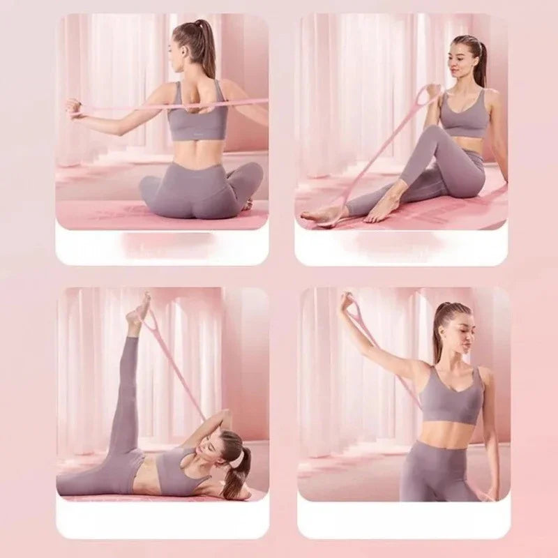 Stretch Strap Yoga Figure-Eight Tensioner for Back Flexibility Practice