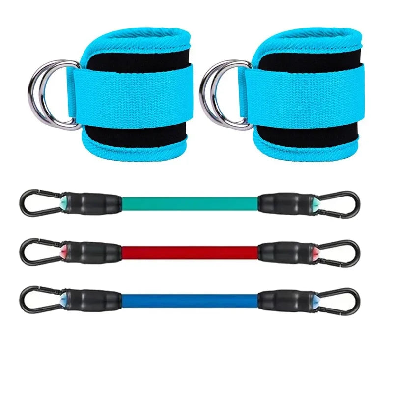 Ankle Straps Resistance Bands Fitness Workout Exercise Equipment Set