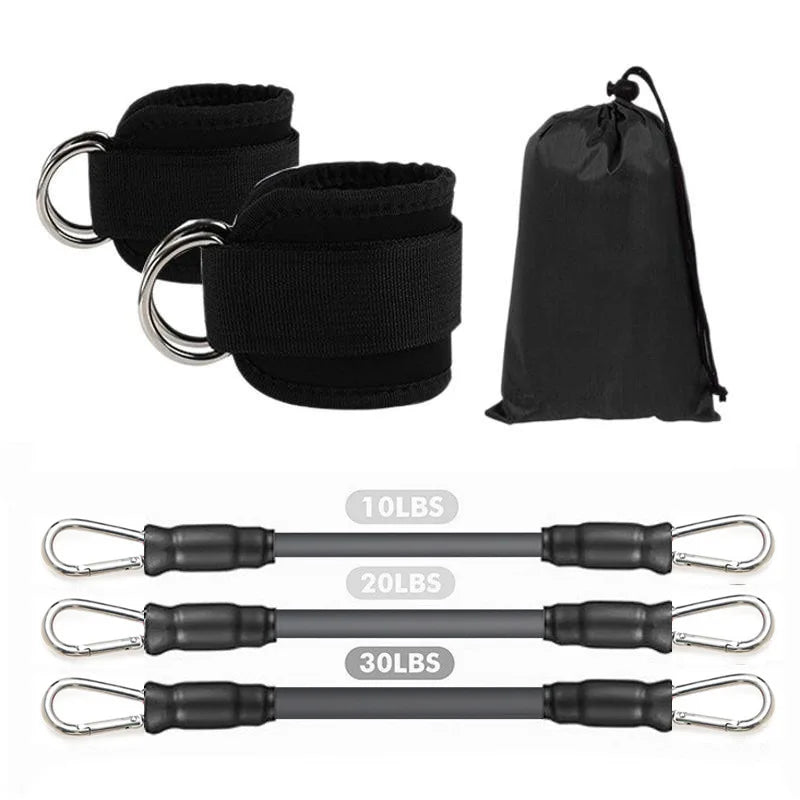Ankle Straps Resistance Bands Fitness Workout Exercise Equipment Set