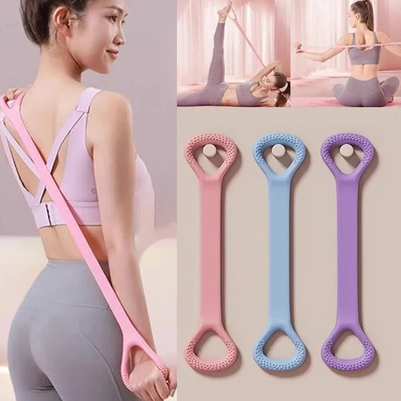 Stretch Strap Yoga Figure-Eight Tensioner for Back Flexibility Practice