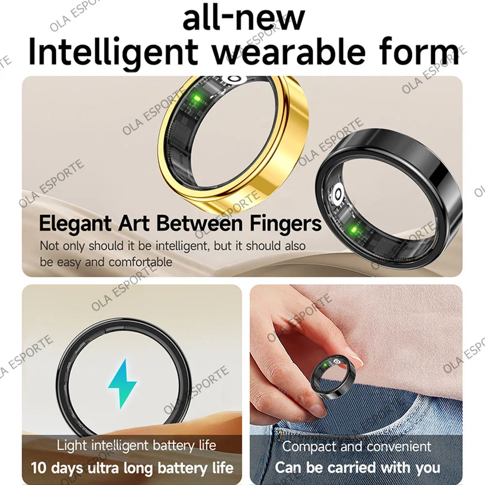 2026 Smart Ring Blood Pressure Heart Rate Sleep Monitor