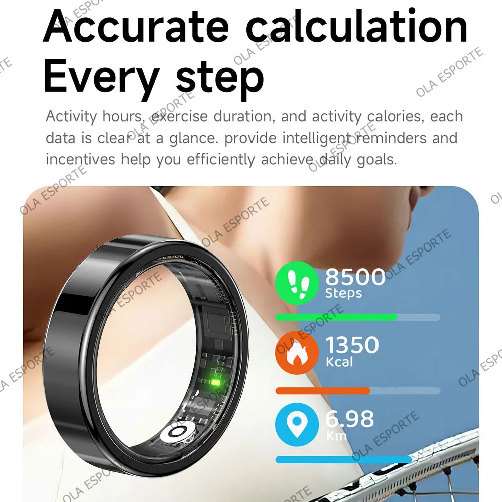 2026 Smart Ring Blood Pressure Heart Rate Sleep Monitor
