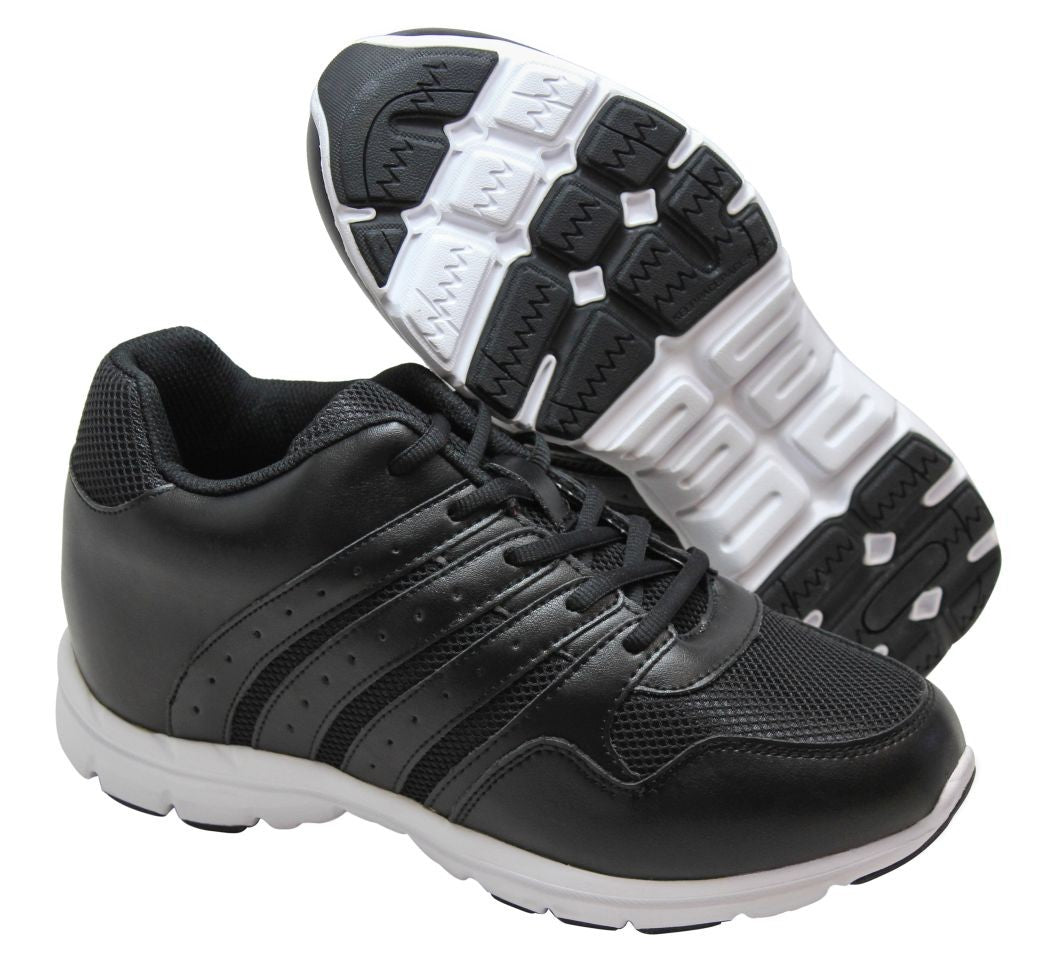 CALTO G8817 3.2-Inch Taller Super Lightweight Black Shoes