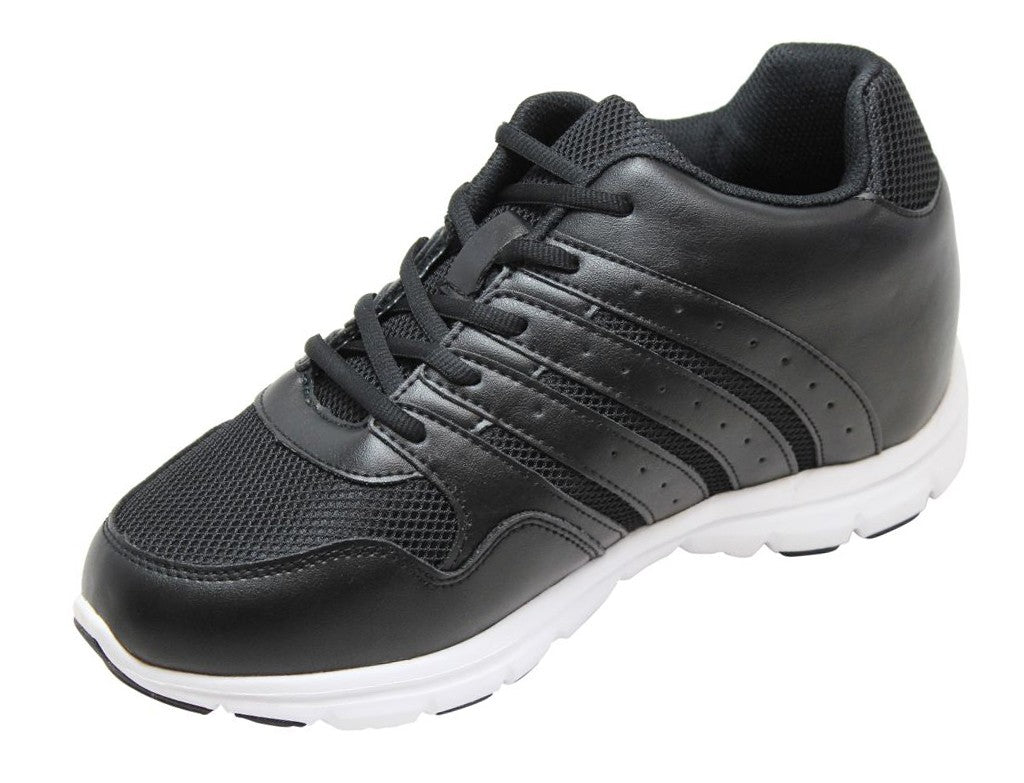 CALTO G8817 3.2-Inch Taller Super Lightweight Black Shoes