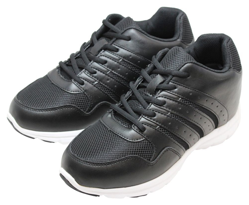 CALTO G8817 3.2-Inch Taller Super Lightweight Black Shoes