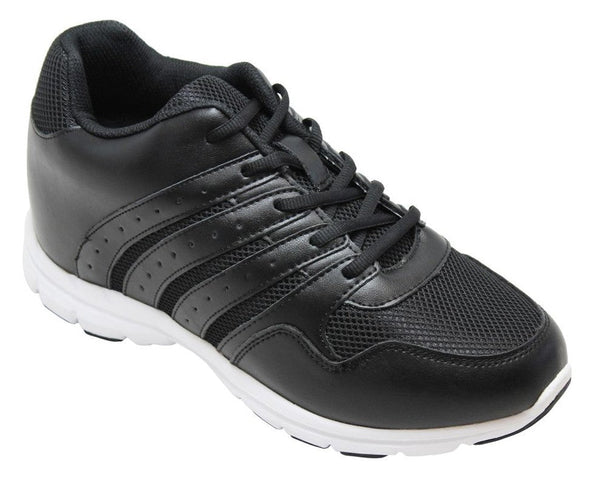 CALTO G8817 3.2-Inch Taller Super Lightweight Black Shoes
