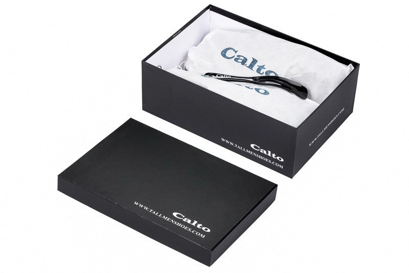 CALTO G8817 3.2-Inch Taller Super Lightweight Black Shoes